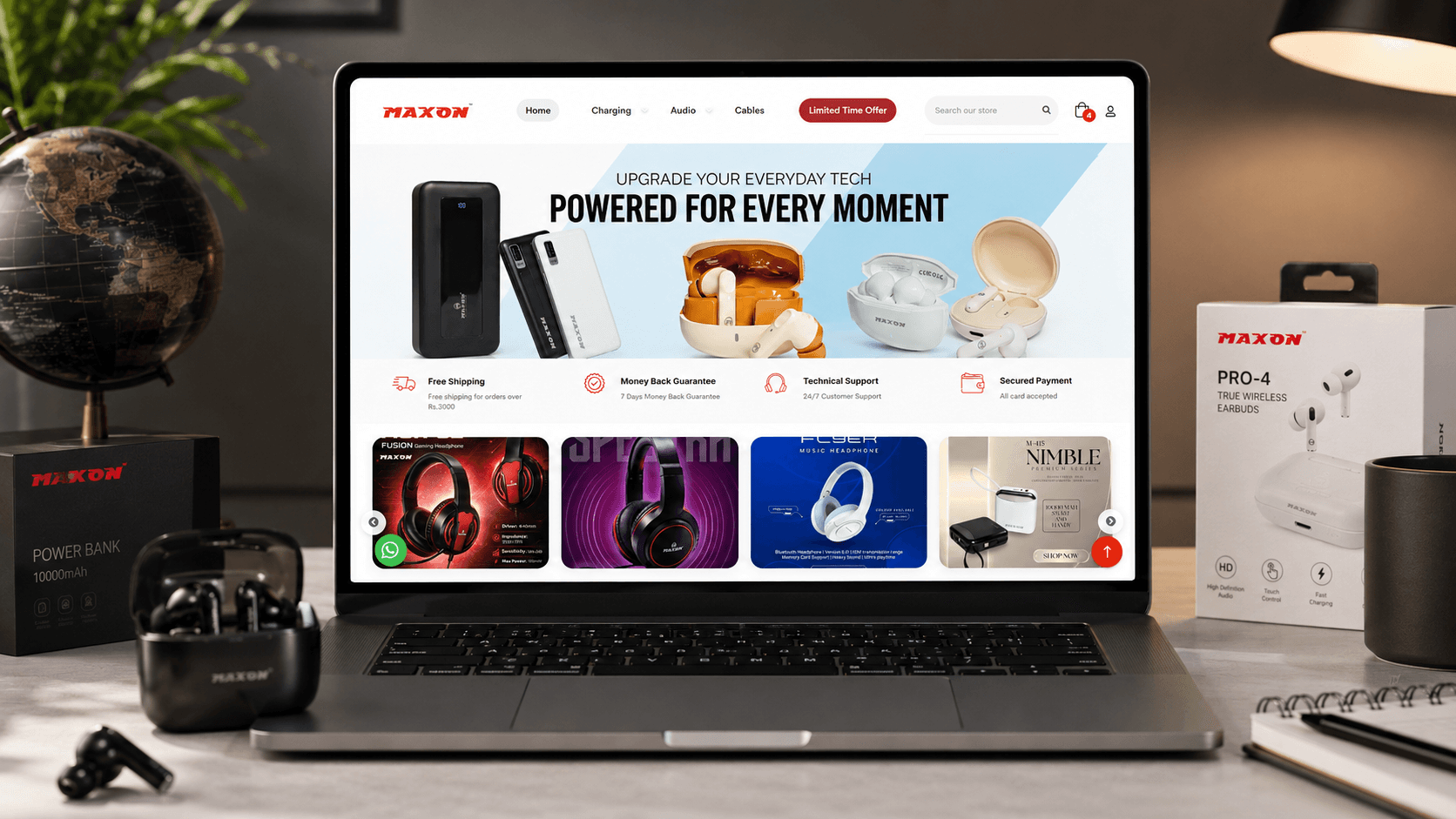 Maxon Shopify store — desktop